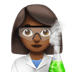 👩🏾‍🔬 woman scientist: medium-dark skin tone display on Apple